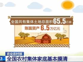 农业农村部:全国农村集体家底基本摸清