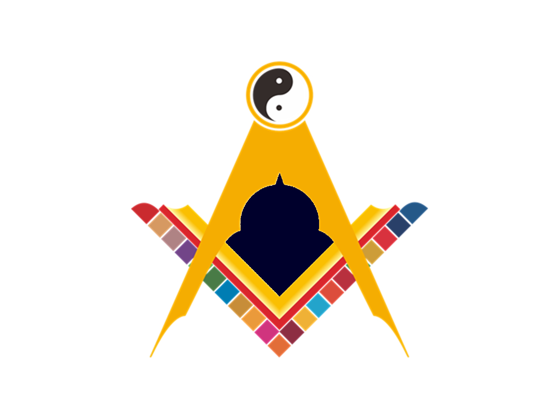 世界洪门组织logo中的明朝军帽元素